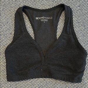 Beyond Yoga Black Racerback Sports Bra